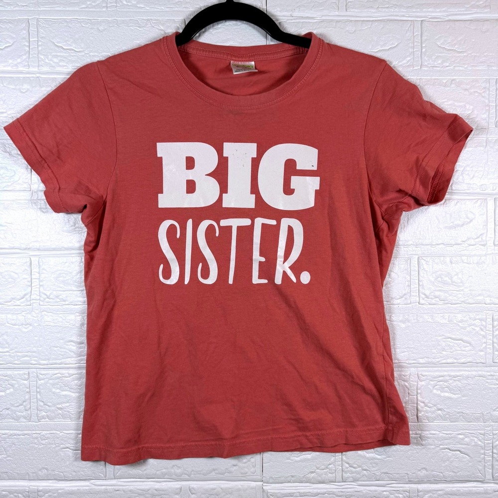 Unordinary Toddler T-Shirt Kids YM Coral Pink Big Sister Graphic Tee